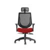 85040-T2-BKN-3EB-LH-SS-HR-KD-AS-F-OREDSEA Allseating You Too Task Chair with headrest black frame oasis red sea fabric