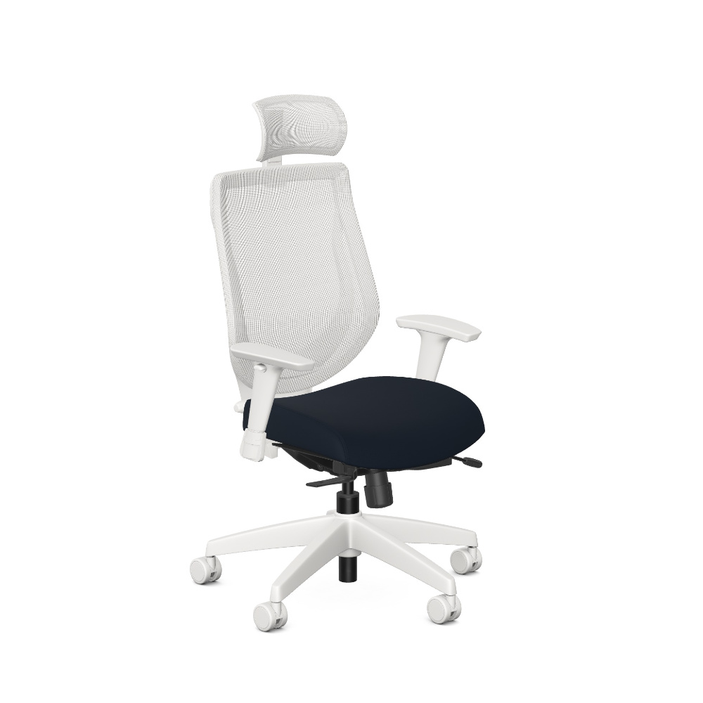 Allseating You Too task chair with headrest oasis bay fabric birch frame