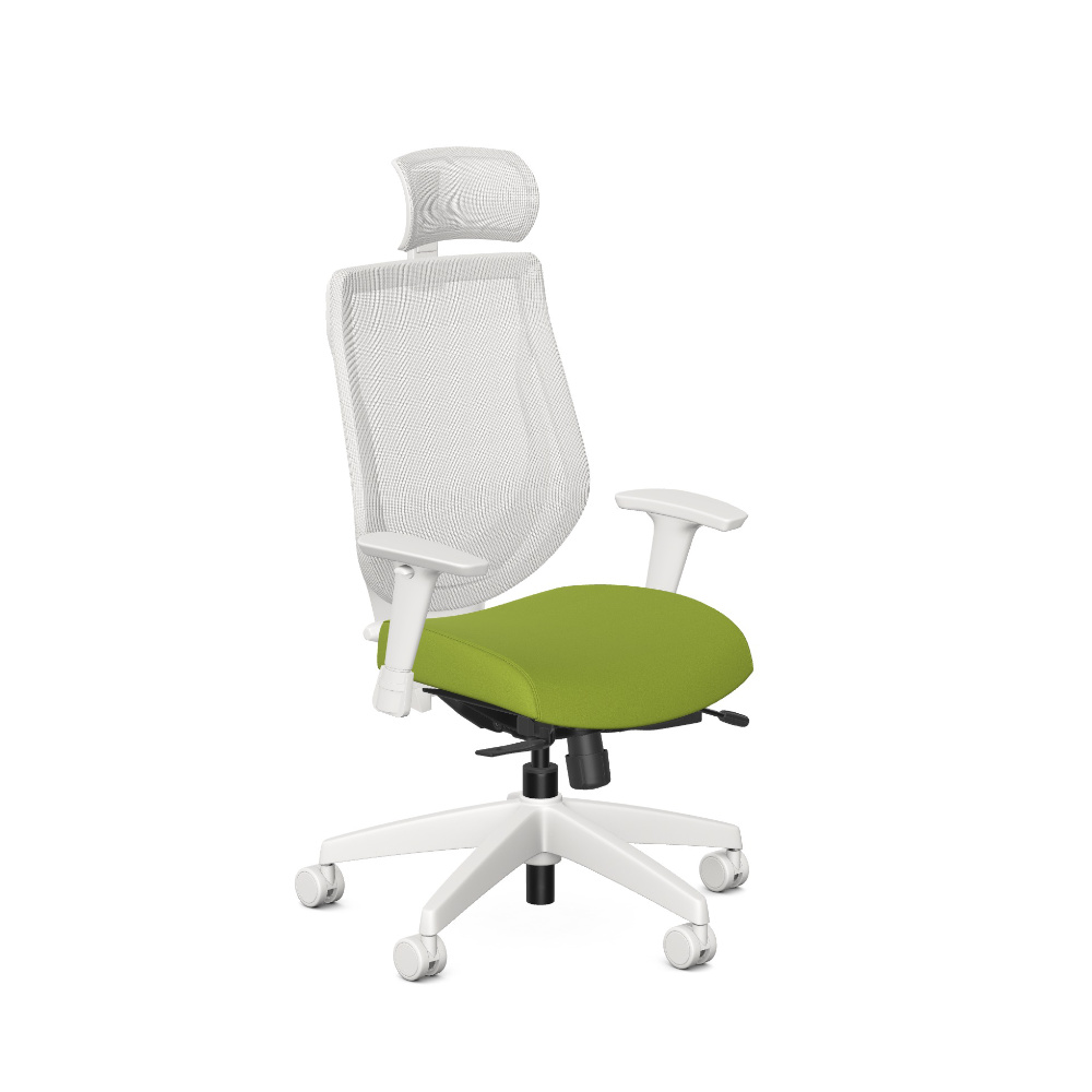 Allseating you too task chair with headrest birch frame and oasis fern fabric