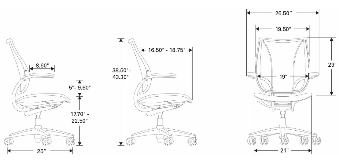 Humanscale Liberty Chair measurements