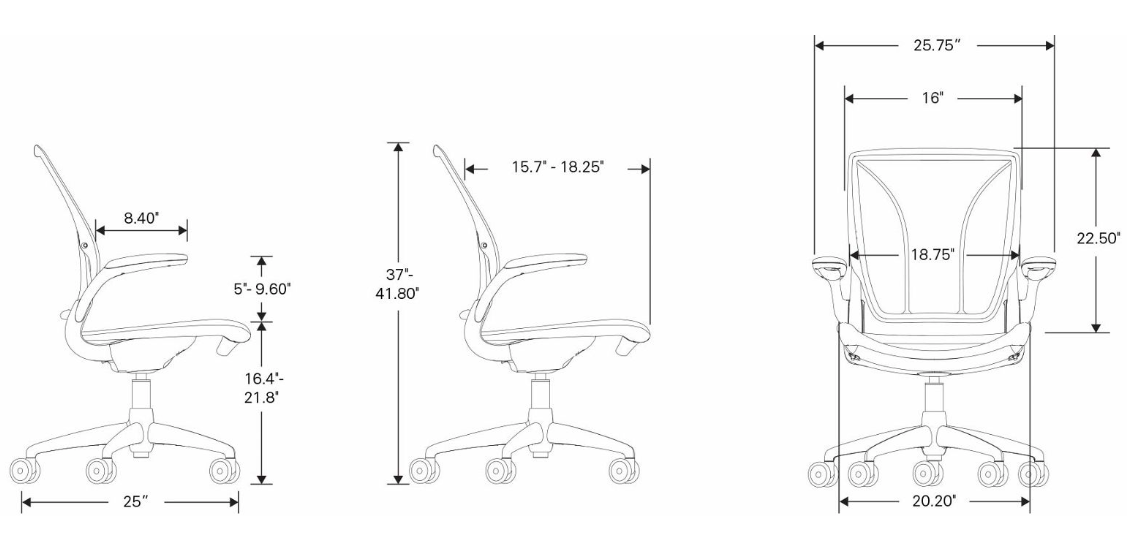 Humanscale world one dimensions